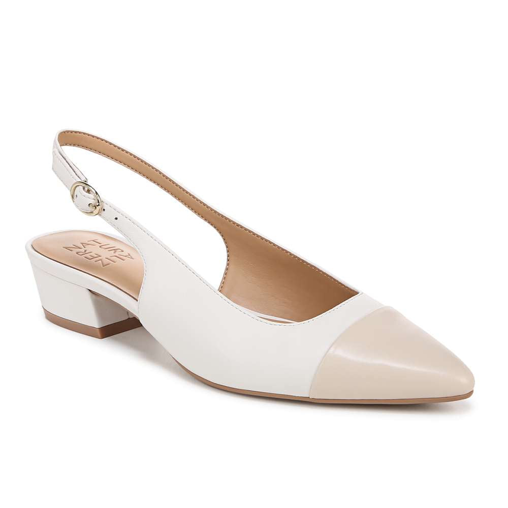 Banks Slingback Warm White/Porcelain – Naturalizer