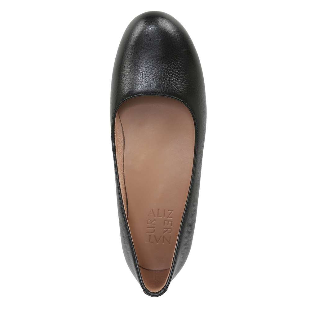 Maxwell Flat - Black Tumbled Leather