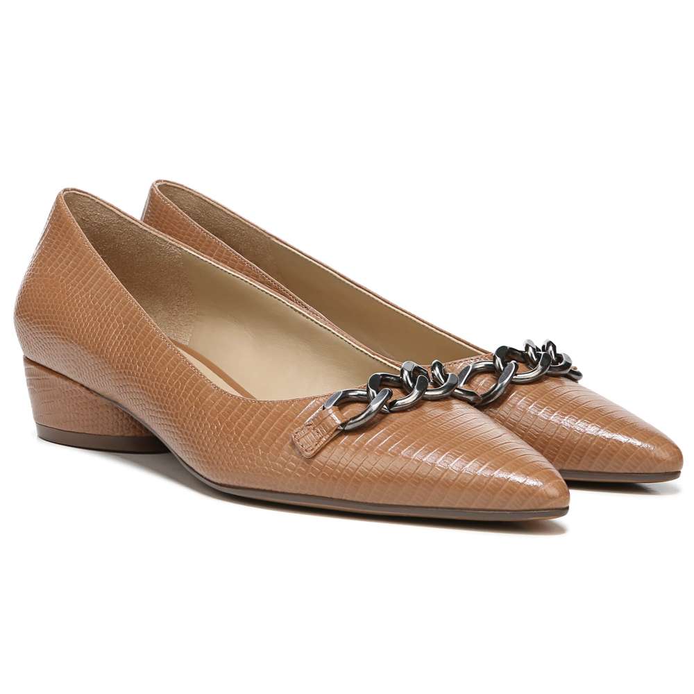 Becca Block Heel - Tawny Lizard
