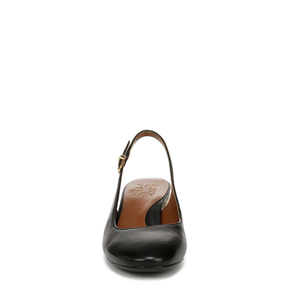 Lane Slingback Pump - Black Leather