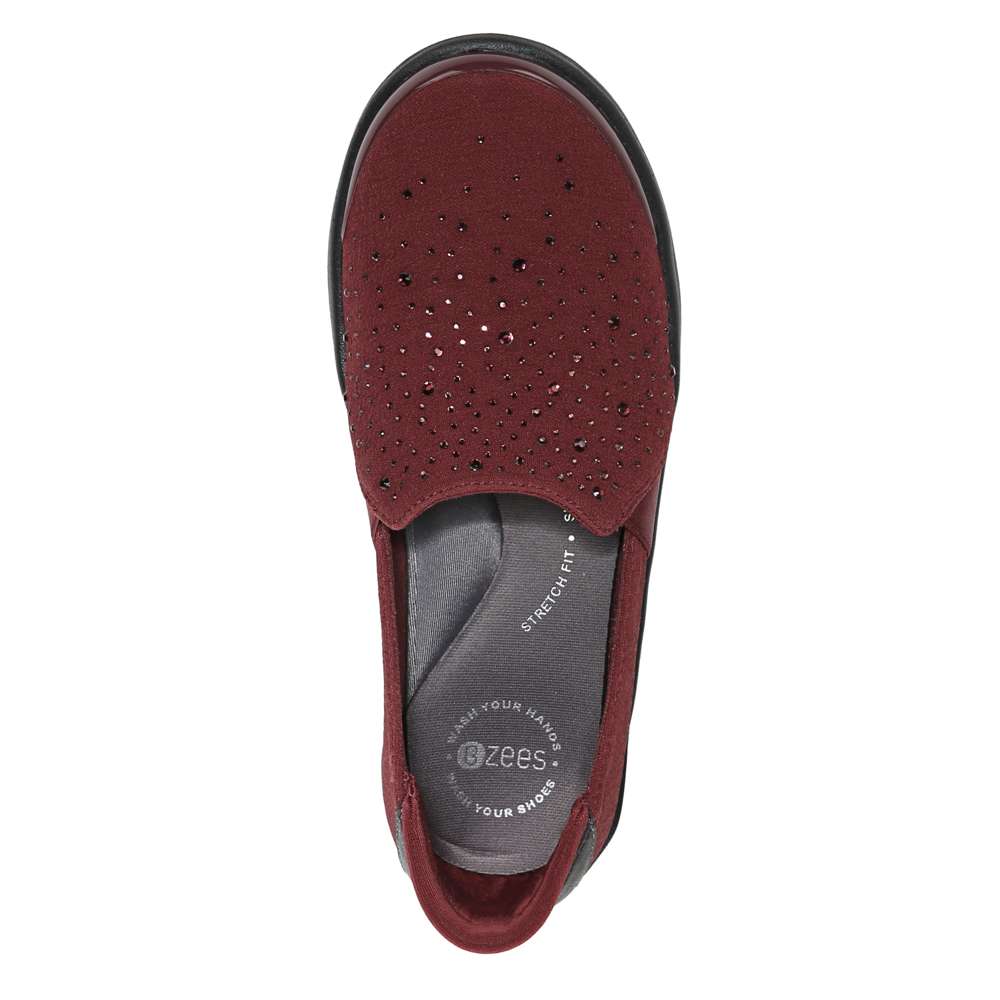 Poppyseed Slip-On - Windsor Red Rhinestone
