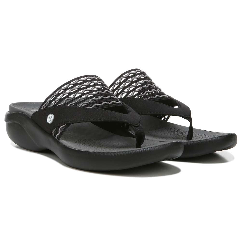 Cabana Flip-Flop Sandal - Black Fabric