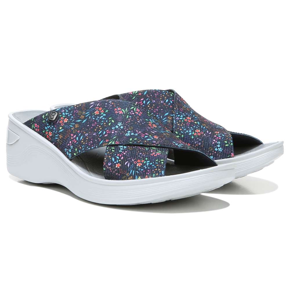 Desire Slide - Navy Floral