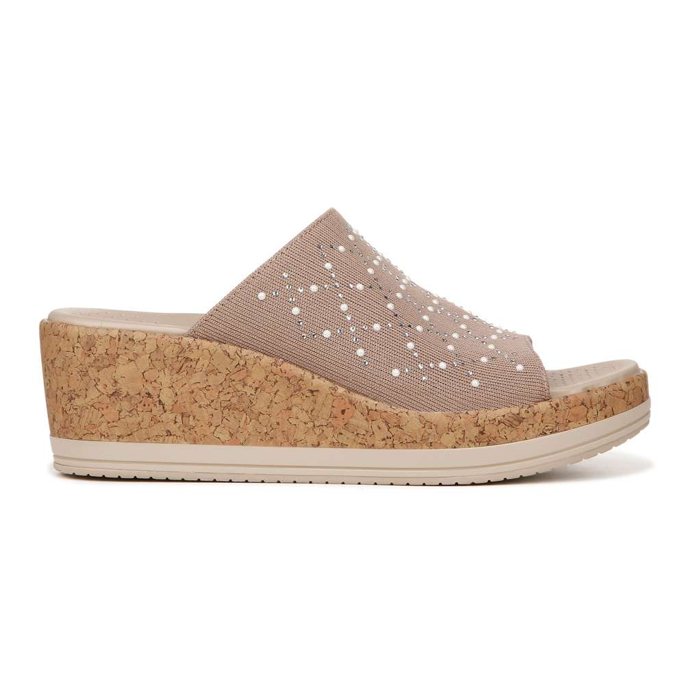 Royal Wedge Sandal - Biscotti